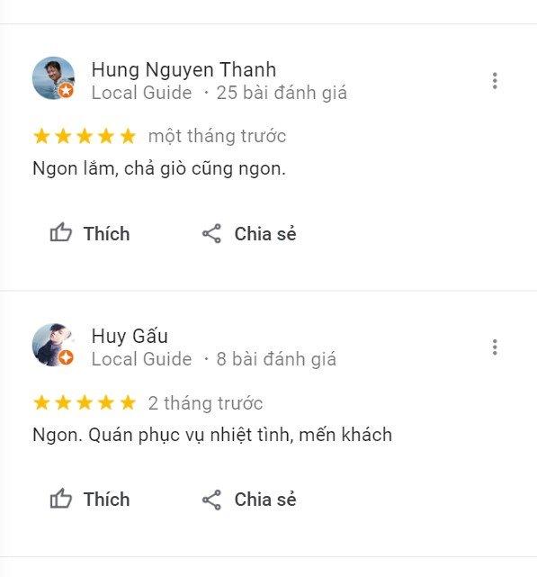 Đánh giá của khách hàng về Bún Chả 1986 (Nguồn: BlogAnChoi) Đánh giá của khách hàng về Bún Chả 1986 (Nguồn: BlogAnChoi)