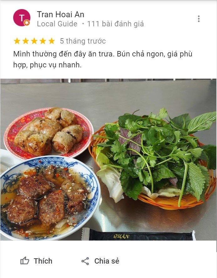 Đánh giá của khách hàng về Bún Chả Ánh Hồng Hà Nội (Nguồn: BlogAnChoi) Đánh giá của khách hàng về Bún Chả Ánh Hồng Hà Nội (Nguồn: BlogAnChoi)