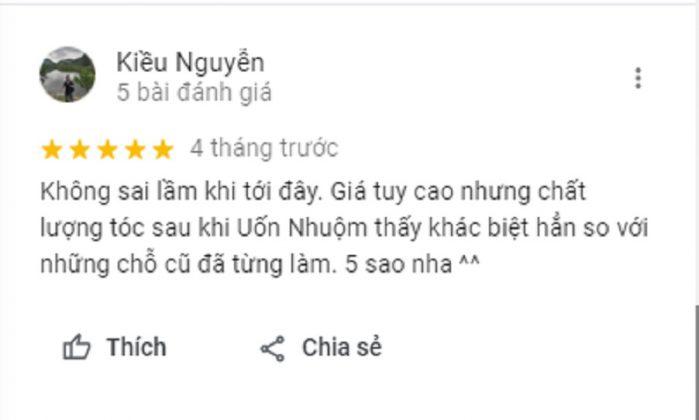 Đánh giá của khách hàng về Salon tóc Hiếu Trang (ảnh: BlogAnChoi)