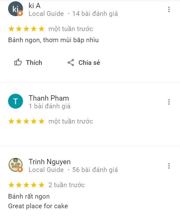 Review của khách hàng tại Dallas (Ảnh BlogAnChoi)