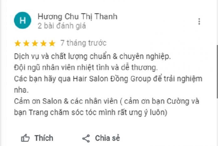 Đánh giá của khách hàng về Hair Salon Đồng Group (Ảnh: BlogAnChoi)