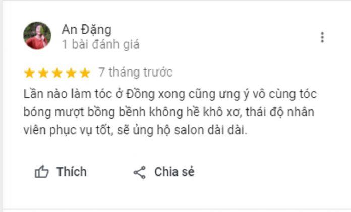 Đánh giá của khách hàng về Hair Salon Đồng Group (Ảnh: BlogAnChoi)