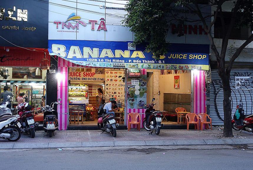 Banana’s Juice Shop là một quán sinh tố nhỏ ở quận 1 (ảnh: internet)