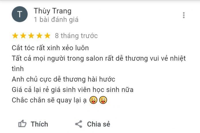 Đánh giá của khách hàng về Salon Lê Hiếu. (Ảnh: BlogAnChoi)