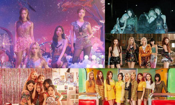 Top 5 bảng MV debut có nhiều lượt xem nhất bảng nữ có sự xuất hiện của những cái tên tiêu biểu cho Kpop gen 3 & 4 như BLACKPINK, TWICE, ITZY, aespa và (G)I-DLE. (Nguồn: Internet)
