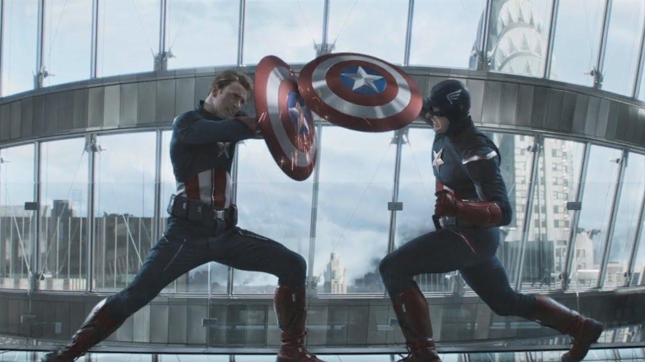 Không chỉ quay ngược thời gian, Captain còn đánh nhau với Cap ở quá khứ luôn. (Ảnh: Internet)