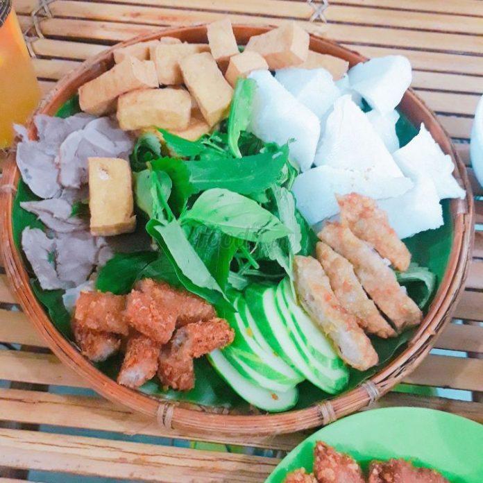 Một phần bún đậu của Tràng An Quán (ảnh: internet