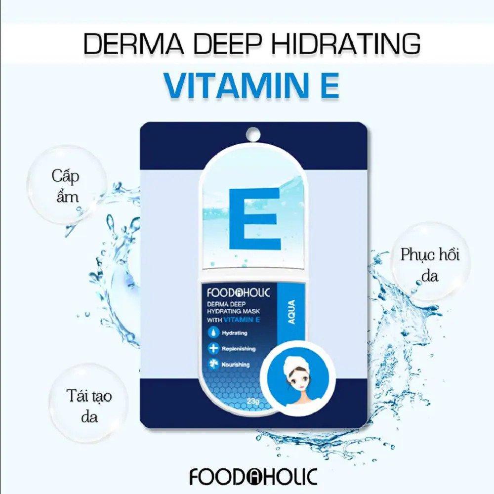 Mặt nạ Foodaholic Derma Deep Hydrating Vitamin E với khả năng cấp ẩm vừa đủ không gây bết dính cho da ( Nguồn: internet)