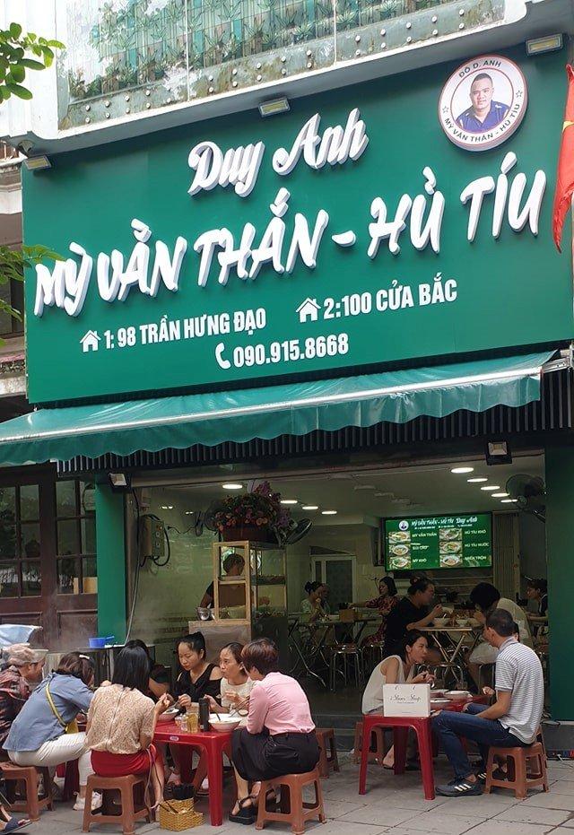 Quán Mì vằn thắn hủ tiếu Duy Anh. (Nguồn: Internet)