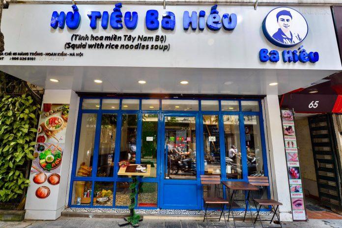 Bên ngoài Quán hủ tiếu mực Ba Hiếu. (Nguồn: Internet)