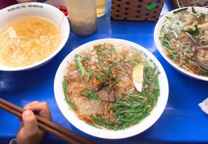 Món ăn tại quán Mì vằn thắn - Xuân hủ tiếu mang theo vị ngon của thời gian. (Nguồn: Internet)