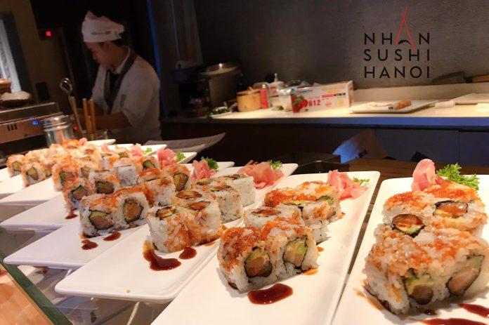 Những miếng sushi đặc trưng tại Nhan Sushi Hà Nội (Nguồn: Internet)