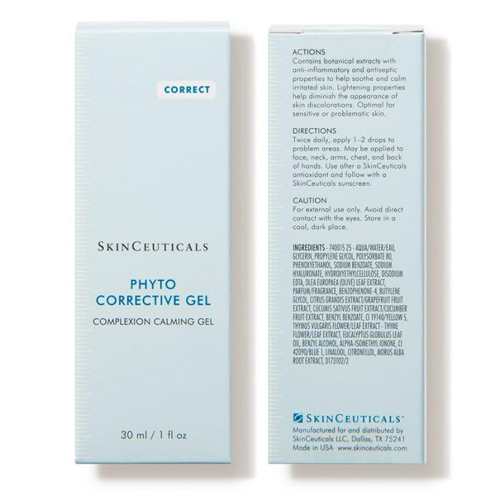 Vỏ hộp bằng giấy của Serum Skinceuticals Phyto Corrective Gel (Nguồn: Internet)