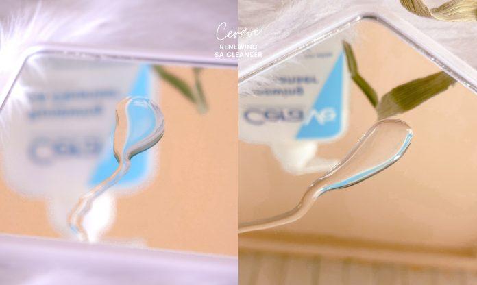 Sữa rửa mặt CeraVe Renewing SA Cleanser có kết cấu gel có khả năng tạo bọt nhẹ nhàng (Nguồn: Internet).
