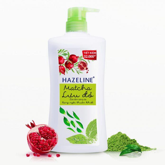 Sữa tắm dưỡng sáng da Hazeline Matcha lựu đỏ (ảnh: internet)