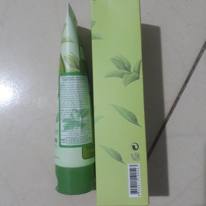 Review tẩy da chết Benew Green Tea Whitening Natural Herb Peeling Gel