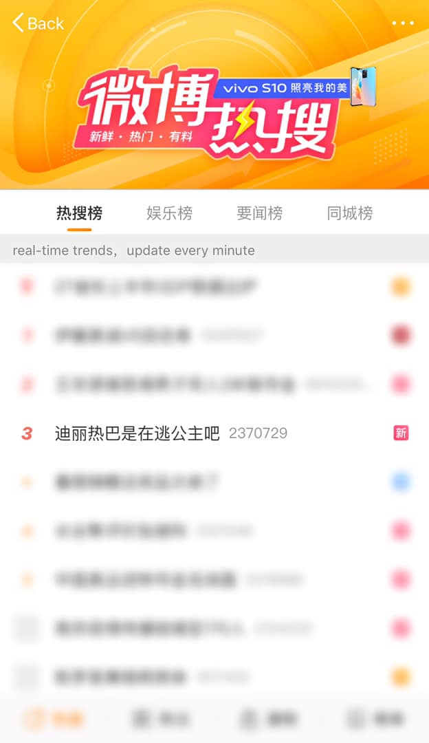Địch Lệ Nhiệt Ba lên no.3 hot search Weibo nhờ tạo hình xinh đẹp tựa một nàng công chúa bỏ trốn (Ảnh: Internet).