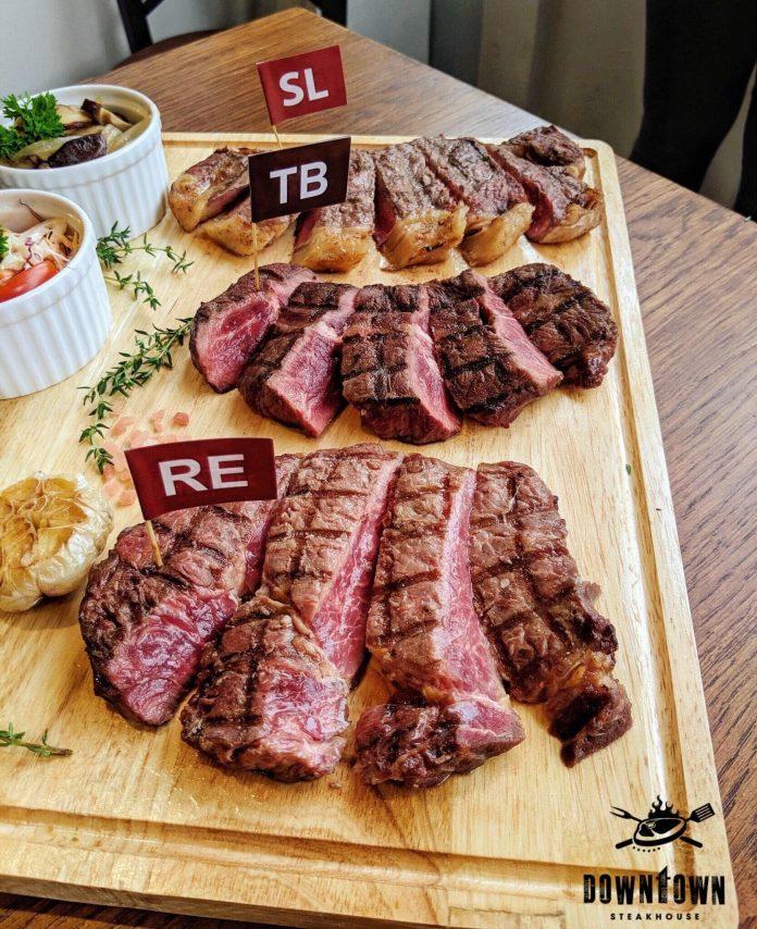 Phần beefsteak của Downtown Steakhouse. (Ảnh: Internet)