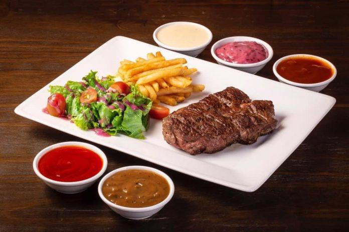 Phần beefsteak của Beefsteak 100g. (Ảnh: Internet)