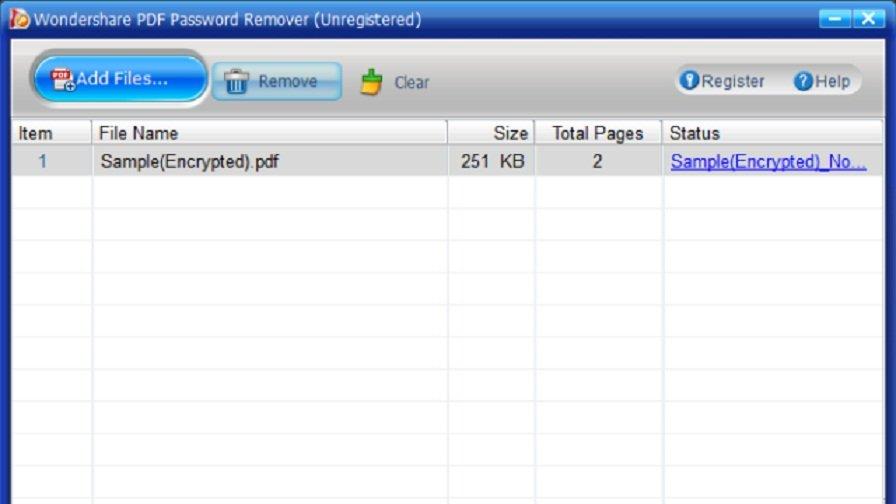 Phần mềm Wondershare PDF Password Remover (Ảnh: Internet).