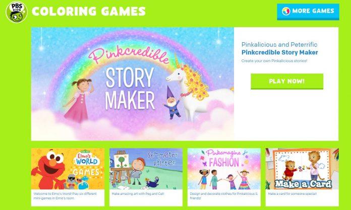 Game tô màu của PBS Kids (Ảnh: Internet). Game tô màu của PBS Kids (Ảnh: Internet).