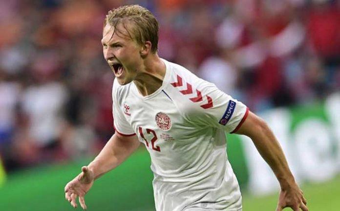 Kasper Dolberg - cầu thủ 23 tuổi đã ghi 3 bàn thằng cho đội tuyển Đan Mạch trong kì EURO này