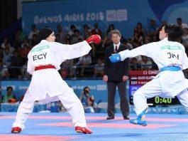 Kumite trong Karate là hình thức đối kháng 1:1. (Ảnh: Internet)
