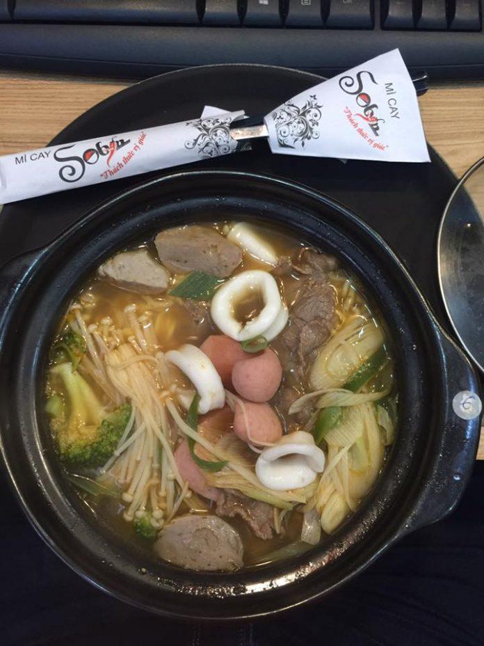 Mỳ cay Sobin. (Ảnh: Internet)