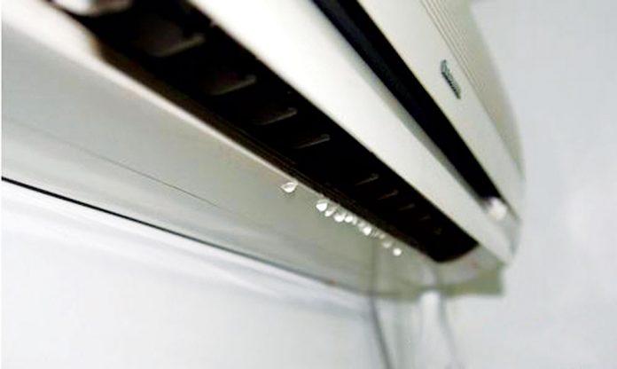 Máy lạnh lấy mất hơi ẩm trong không khí và tạo thành dạng nước lỏng (Ảnh: Internet).