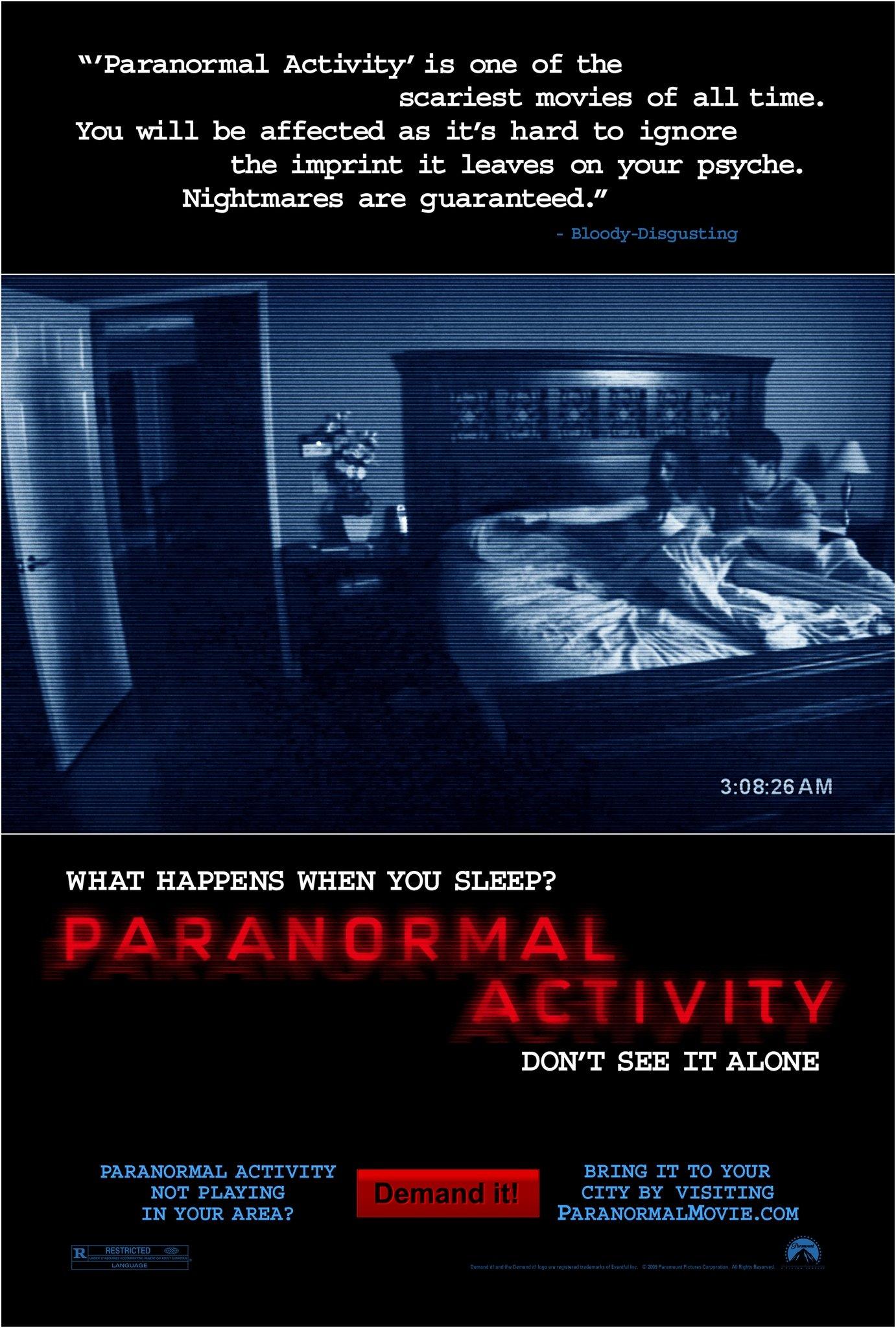 Phim kinh dị Found Footage Paranormal Activity (2007) (ảnh: internet)