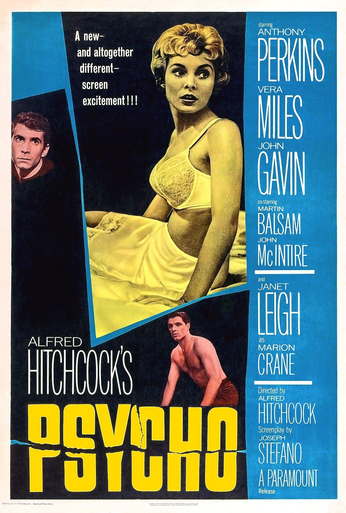 Poster phim Psycho - Tâm Thần Hoảng Loạn (1960) (Ảnh: Internet)