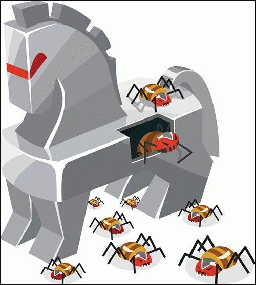 Con ngựa Trojan nhìn bề ngoài tưởng như vô hại nhưng bên trong chứa đầy mã độc (Ảnh: Internet).