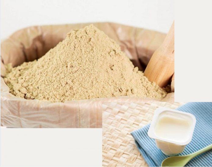 Bột cám gạo giúp làm sáng da còn sữa chua giúp mịn da (Nguồn: Internet)