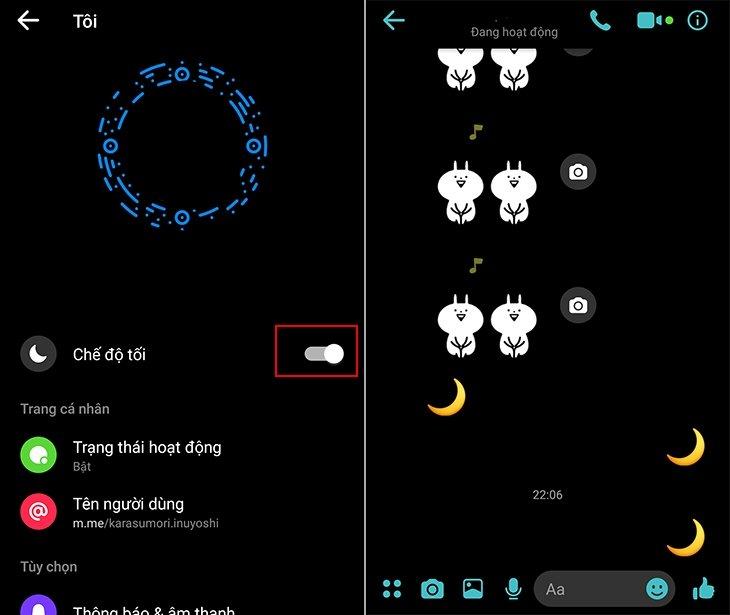 Giao diện đã chuyển sang chế độ tối (Ảnh: Internet). Giao diện đã chuyển sang chế độ tối (Ảnh: Internet).