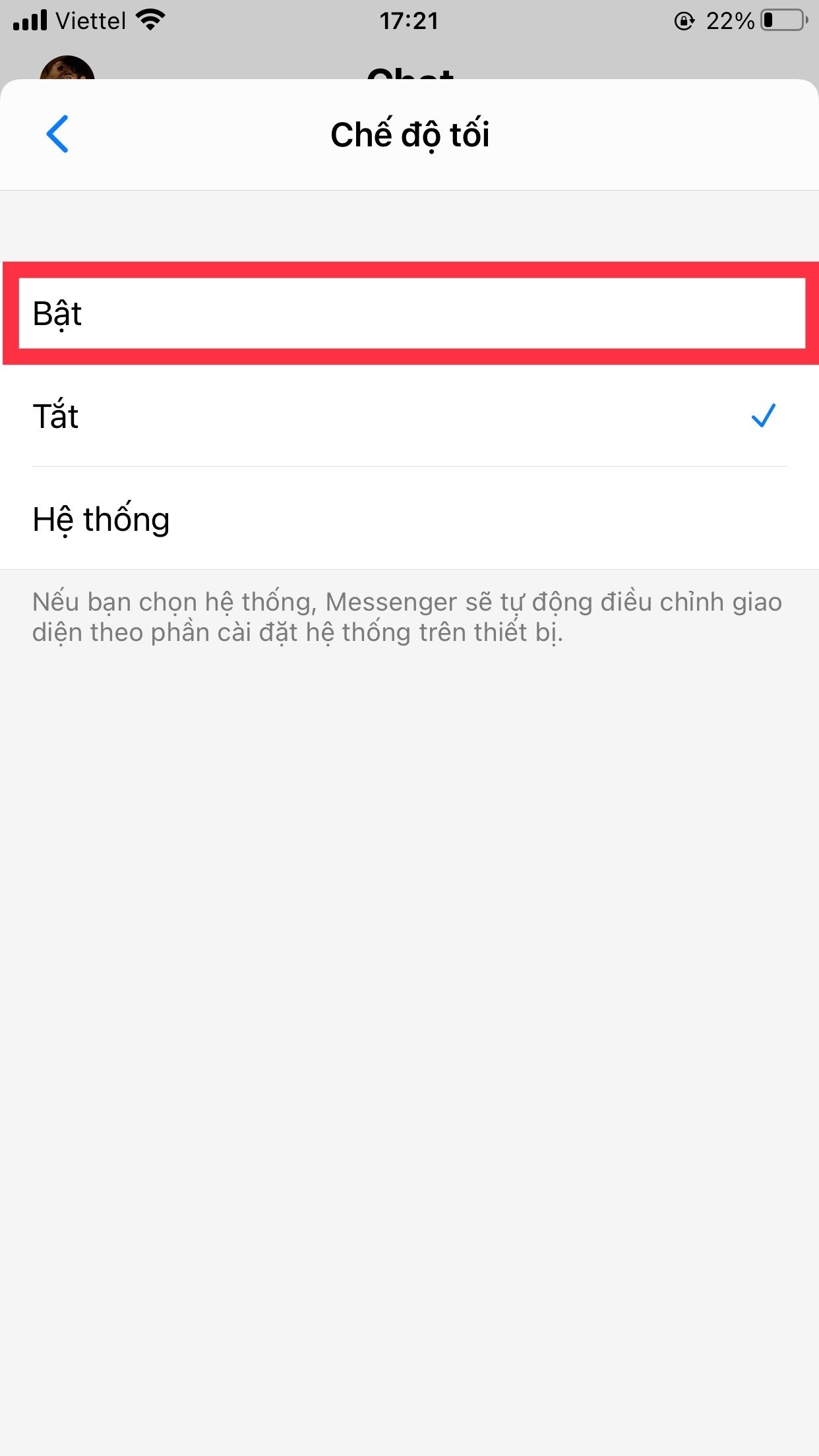 Giao diện thiết lập chế độ tối (Ảnh: BlogAnChoi). Giao diện thiết lập chế độ tối (Ảnh: BlogAnChoi).