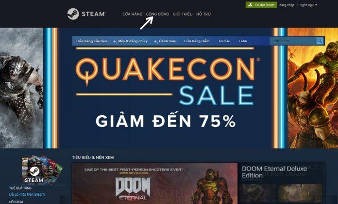 Mục Cộng đồng của Steam (Ảnh: BlogAnChoi).