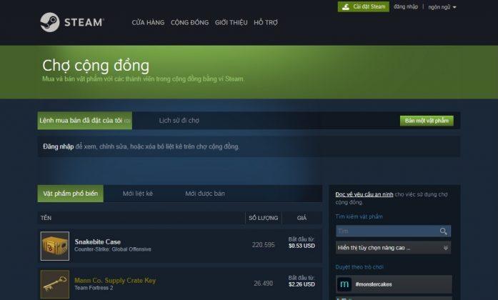 Người chơi có thể mua bán vật phẩm game trên khu chợ này (Ảnh: Internet).