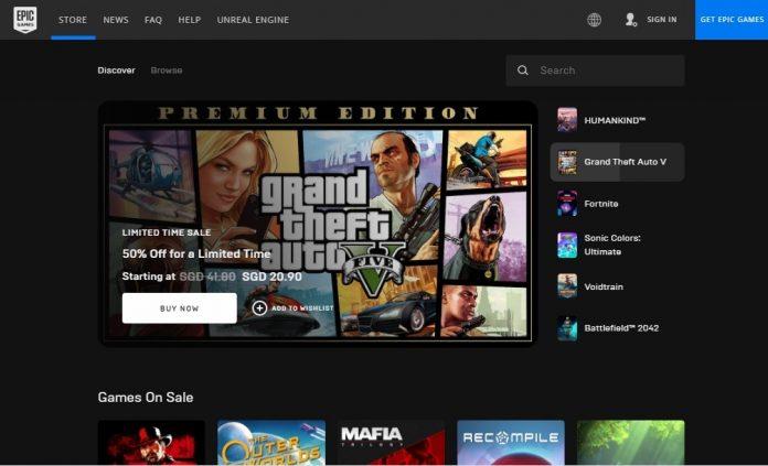 Giao diện của Epic Games Store đơn giản hơn (Ảnh: Internet).