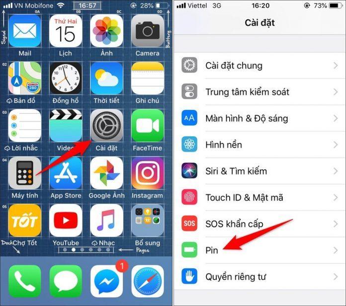 Kiểm tra mức sử dụng pin của các ứng dụng trên iPhone (Ảnh: Internet).