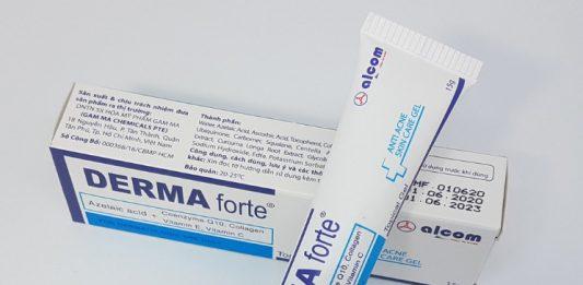 Kem trị mụn Derma Forte có thiết kế dạng tuýp đơn giản ( Nguồn: internet)