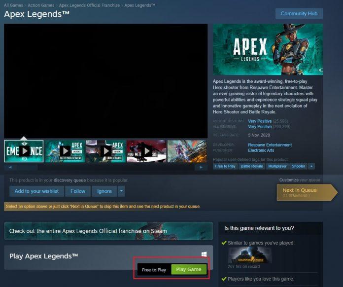 Tải game Apex Legends miễn phí trên Steam (Ảnh: BlogAnChoi).