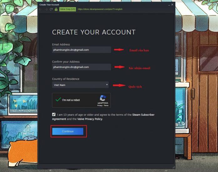 Các bước ban đầu để tạo tài khoản (Ảnh: BlogAnChoi).