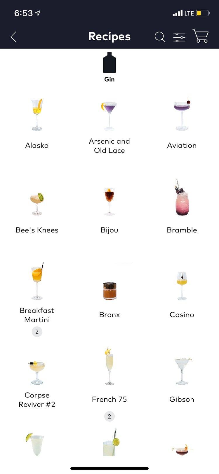 Các loại cocktail khác nhau được pha chế từ một loại rượu cụ thể (Ảnh: Internet).