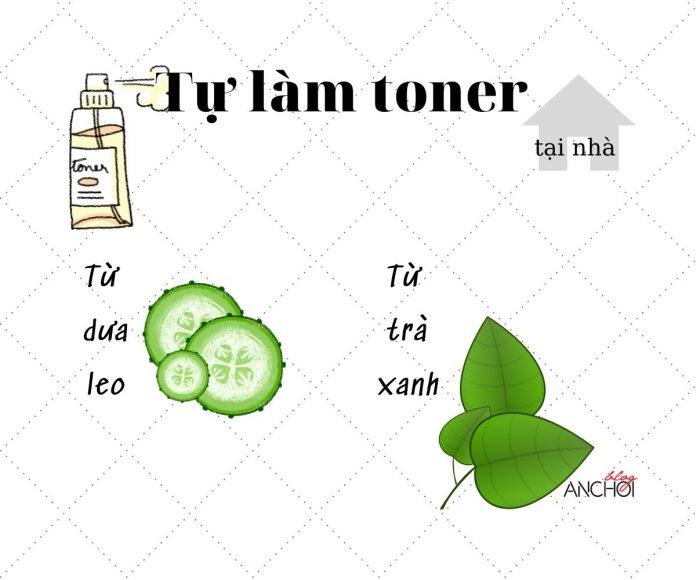 Cấp ẩm tại nhà với toner trà xanh hoặc dưa chuột (Ảnh: nquynhvy)