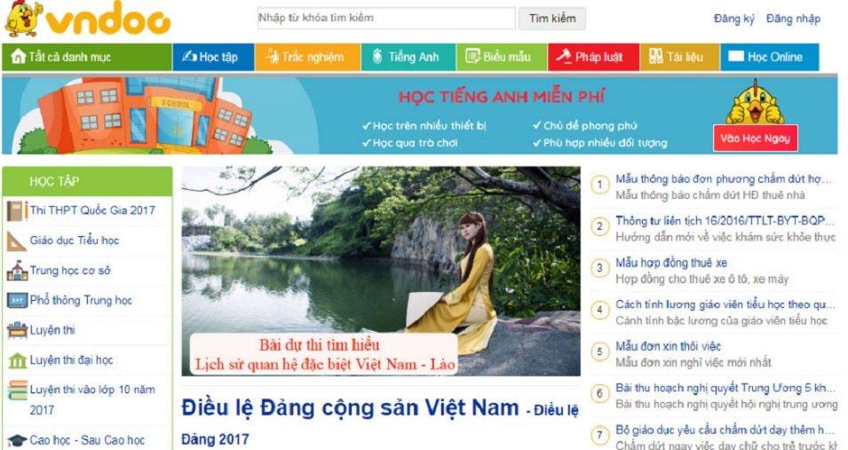 Giao diện chính của VnDoc (Ảnh: BlogAnChoi).