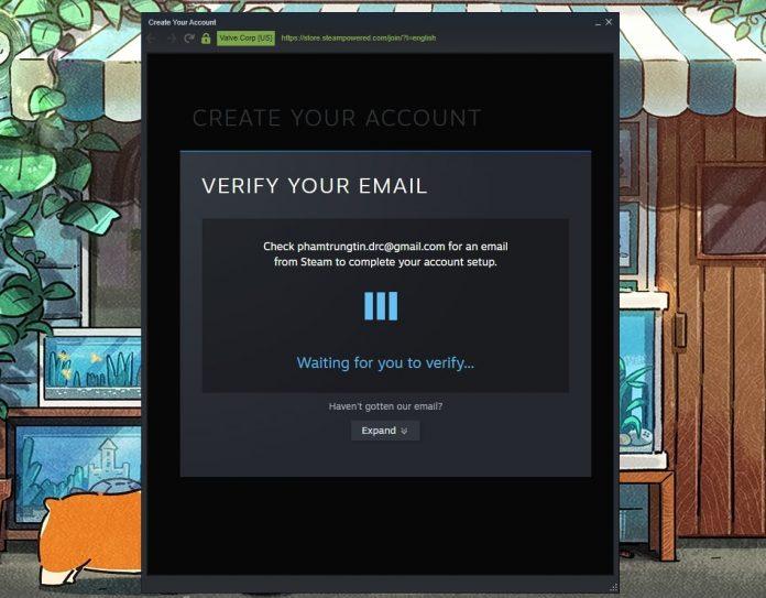 Steam yêu cầu xác nhận qua email (Ảnh: BlogAnChoi).