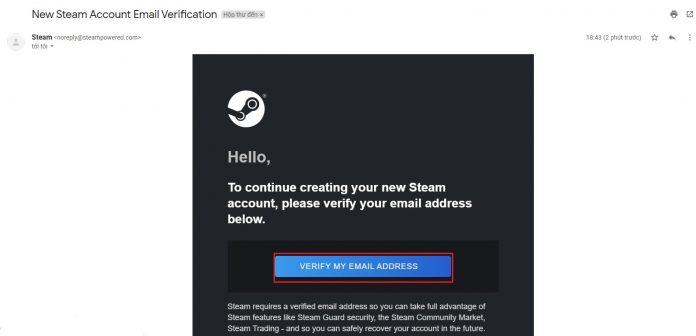 Xác nhận tài khoản qua email (Ảnh: BlogAnChoi).