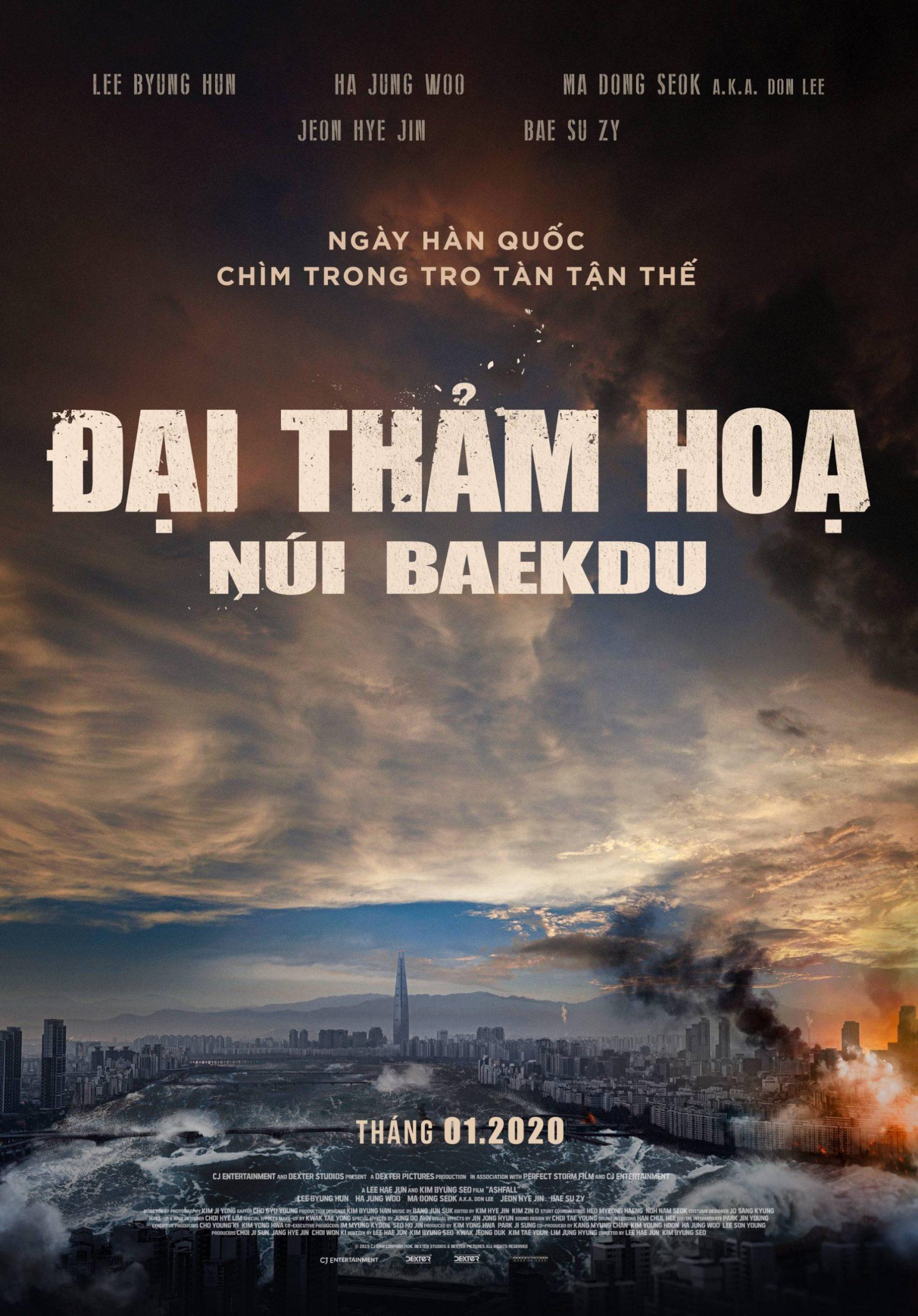 Poster phim Ashfall - Đại thảm họa núi Baekdu chính thức tại Việt Nam (Ảnh: Internet)