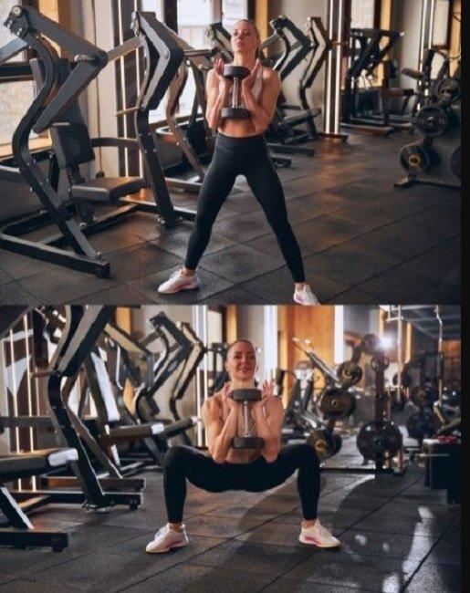 Tư thế sumo squat chuẩn (Ảnh: Internet).