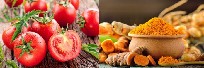 Mặt nạ cà chua và nghệ giúp dưỡng da sáng hồng rạng rỡ (ảnh: internet)